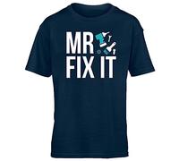 Hippowarehouse Mr fix it Kids Children's Short Sleeve t-Shirt Navy Blue