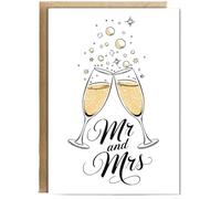 Hippowarehouse Mr & Mrs Birthday Card A5 Personalised with envelope for him for her Funny Cards for Men and Women Blank inside option