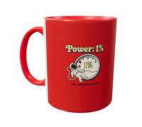 Hippowarehouse Mug for Teenager, 1% Power Astronaut Printed Mug Various Colour Options Ceramic Cup Kitchenware 11oz