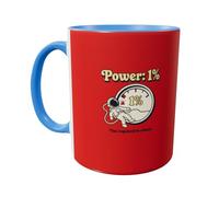 Hippowarehouse Mug for Teenager, 1% Power Astronaut Printed Mug Various Colour Options Ceramic Cup Kitchenware 11oz
