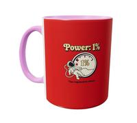 Hippowarehouse Mug for Teenager, 1% Power Astronaut Printed Mug Various Colour Options Ceramic Cup Kitchenware 11oz