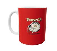 Hippowarehouse Mug for Teenager, 1% Power Astronaut Printed Mug Various Colour Options Ceramic Cup Kitchenware 11oz