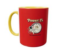 Hippowarehouse Mug for Teenager, 1% Power Astronaut Printed Mug Various Colour Options Ceramic Cup Kitchenware 11oz