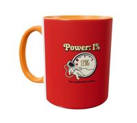 Hippowarehouse Mug for Teenager, 1% Power Astronaut Printed Mug Various Colour Options Ceramic Cup Kitchenware 11oz