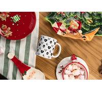 Hippowarehouse Mug Print Skulls, Hearts and Holly Printed Mug Various Colour Options Ceramic Cup Kitchenware 11oz
