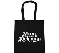 Hippowarehouse mum, I am a rich man - cher Tote Shopping Gym Beach Bag 42cm x38cm, 10 litres