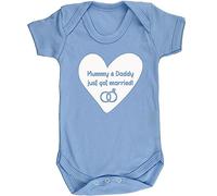 Hippowarehouse mummy and daddy just got married baby vest bodysuit (short sleeve) boys girls