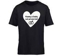 Hippowarehouse Mummy and Daddy just got Married Kids Children's Short Sleeve t-Shirt Black