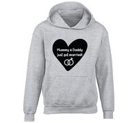 Hippowarehouse Mummy and Daddy just got Married Kids Children's Unisex Hoodie Hooded top Grey