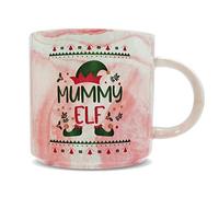 Hippowarehouse Mummy Christmas elf Outfit Printed Mug Various Colour Options Ceramic Cup Kitchenware 11oz