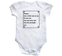 Hippowarehouse Mummy, just a little note to say, We love you each and every day From me and daddy baby vest boys girls
