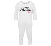Hippowarehouse Mummy's Little Princess Number 1 Baby Romper All in one Piece Unisex White