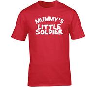 Hippowarehouse Mummy's Little Soldier Unisex Short Sleeve t-Shirt (Specific Size Guide in Description) Red