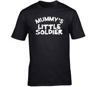 Hippowarehouse Mummy's Little Soldier Unisex Short Sleeve t-Shirt (Specific Size Guide in Description) Black