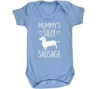 Hippowarehouse Mummy's silly sausage - Dog Dachshund baby vest bodysuit (short sleeve) boys girls