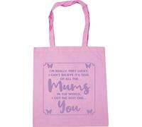 Hippowarehouse Mums in the world I got the best - Quote Mother's day Tote Shopping Gym Beach Bag 42cm x38cm, 10 litres