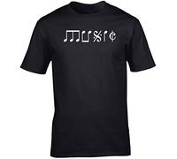 Hippowarehouse Music Note Type Unisex Short Sleeve t-Shirt (Specific Size Guide in Description) Black