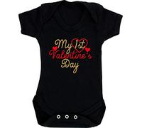 Hippowarehouse My 1st valentine's day baby vest bodysuit (short sleeve) boys girls