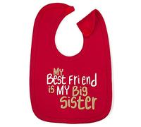 Hippowarehouse My Best Friend is My Big Sister Cotton Baby Nursing bib Boys Girls 35cmx22cm