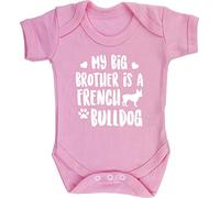 Hippowarehouse My big brother is a French Bulldog baby vest bodysuit (short sleeve) boys girls