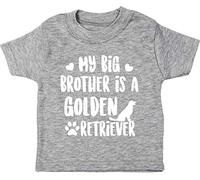 Hippowarehouse My Big Brother is a Golden Retriever Baby Unisex t-Shirt Short Sleeve