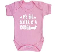 Hippowarehouse My big sister is a Corgi baby vest bodysuit (short sleeve) boys girls