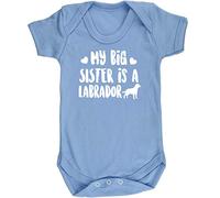 Hippowarehouse My big sister is a Labrador baby vest bodysuit (short sleeve) boys girls