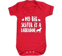 Hippowarehouse My big sister is a Labrador baby vest bodysuit (short sleeve) boys girls