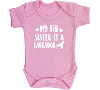 Hippowarehouse My big sister is a Labrador baby vest bodysuit (short sleeve) boys girls