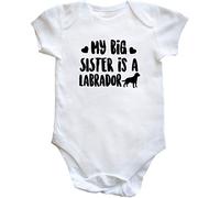 Hippowarehouse My big sister is a Labrador baby vest bodysuit (short sleeve) boys girls