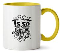 Hippowarehouse My Cooking is so Awesome Even The Smoke Alarm Cheers me on Printed Mug Various Colour Options Ceramic Cup Kitchenware 11oz