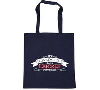 Hippowarehouse My Drinking Club Has a Cricket Problem Tote Shopping Gym Beach Bag 42cm x38cm, 10 litres