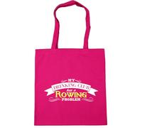 Hippowarehouse My Drinking Club Has a Rowing Problem Tote Shopping Gym Beach Bag 42cm x38cm, 10 litres