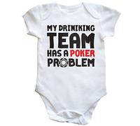 Hippowarehouse My drinking team has a poker problem baby vest boys girls
