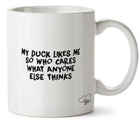 Hippowarehouse My Duck Likes Me So Who Cares What Anyone Else Thinks Printed Mug Cup Ceramic 10oz