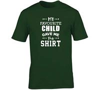 Hippowarehouse My Favourite Child gave me This Shirt Unisex Short Sleeve t-Shirt (Specific Size Guide in Description) Forest Green