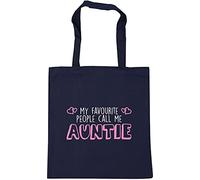 Hippowarehouse My Favourite People Call Me Auntie Tote Shopping Gym Beach Bag 42cm x38cm, 10 litres