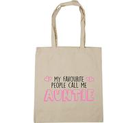 Hippowarehouse My Favourite People Call Me Auntie Tote Shopping Gym Beach Bag 42cm x38cm, 10 litres