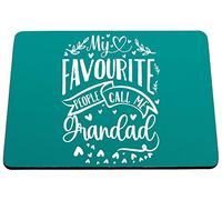 Hippowarehouse my favourite people call me grandad printed mouse mat pad accessory black rubber base 240mm x 190mm x 60mm