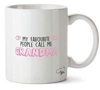 Hippowarehouse My Favourite People Call Me Grandma Printed Mug Cup Ceramic 10oz
