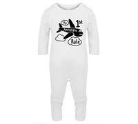 Hippowarehouse My First Aeroplane Ride Baby Romper All in one Piece Unisex White