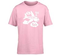 Hippowarehouse My First Aeroplane Ride Kids Children's Short Sleeve t-Shirt Pink