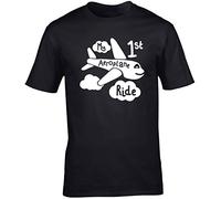 Hippowarehouse My First Aeroplane Ride Unisex Short Sleeve t-Shirt (Specific Size Guide in Description) Black