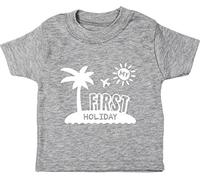 Hippowarehouse My First Holiday Baby Unisex t-Shirt Short Sleeve Grey
