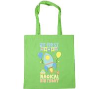 Hippowarehouse My first magical birthday spaceship Tote Shopping Gym Beach Bag 42cm x38cm, 10 litres