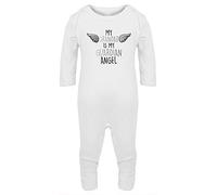 Hippowarehouse My Grandad Is My Guardian Angel - Heaven Baby Romper all in one piece unisex
