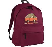 HippoWarehouse My Happy Place Campervan Backpack ruck Sack Dimensions: 31 x 42 x 21 cm Capacity: 18 litres