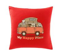 Hippowarehouse My Happy Place Campervan Printed bedroom accessory cushion cover case 41x41cm