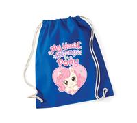 Hippowarehouse My heart belongs to a pony Drawstring Cotton School Gym Bag 37cm x 46cm, 12 litres