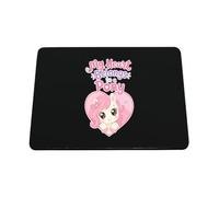 Hippowarehouse My heart belongs to a pony printed mouse mat pad accessory black rubber base 240mm x 190mm x 60mm
